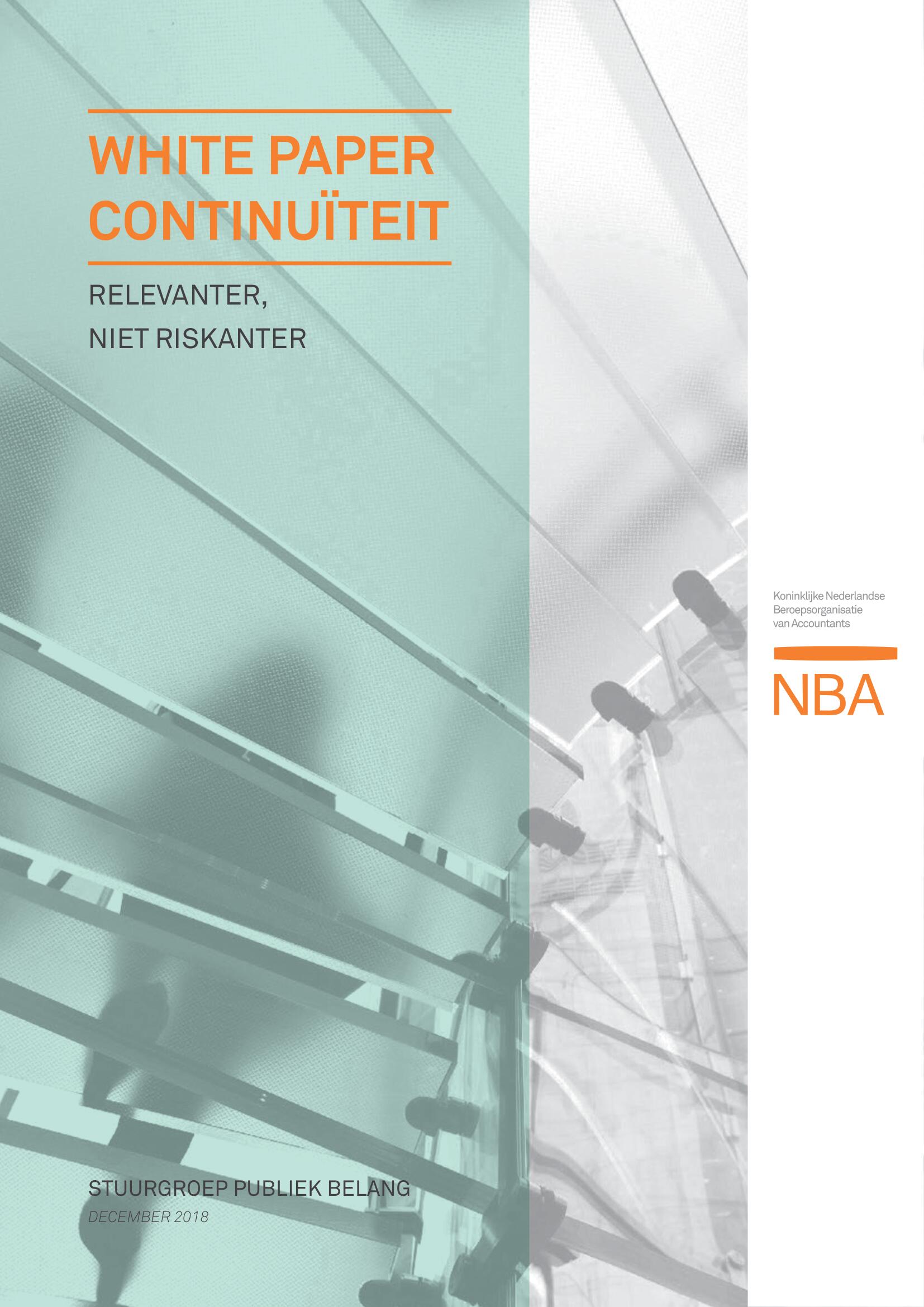 White paper Continuïteit: relevanter, niet riskanter